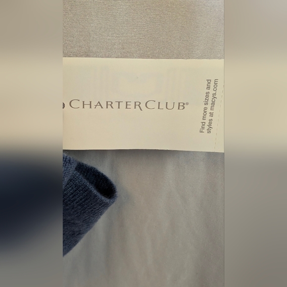 NEW Cashmere Charter Club Luxury Cold Shoulder Sweater Heather Blue. - Picture 7 of 16